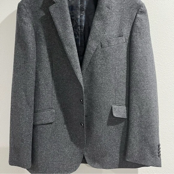 Joseph Abboud Nova Fides Slim Fit Brushed Flannel Wool Blend Blazer Sport 44L - Picture 4 of 8